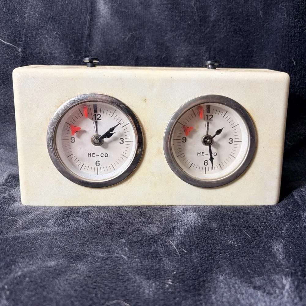 Vintage Mechanical Chess Clock Timer Plastic
